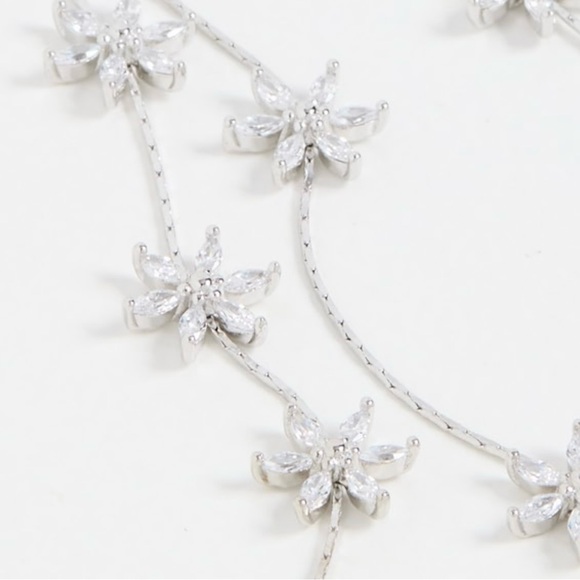 Nordstrom Shashi Whisper Earrings Silver NWT - Picture 2 of 6